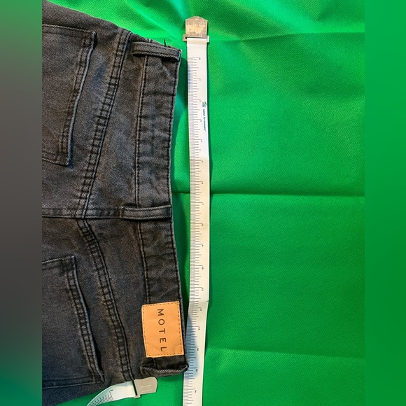 Motel Rocks Parallel Black Ripped Wide Leg Jeans - Picture 5 of 5